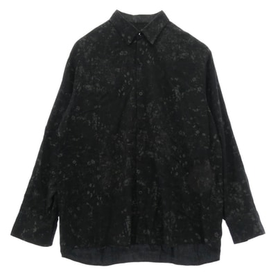 LAD MUSICIAN ラッドミュージシャン 長袖シャツ 2125-163 SMALL FLOUR BIG SHIRT スモール フラワー ビッグ シャツ ブラック系 44【中古】