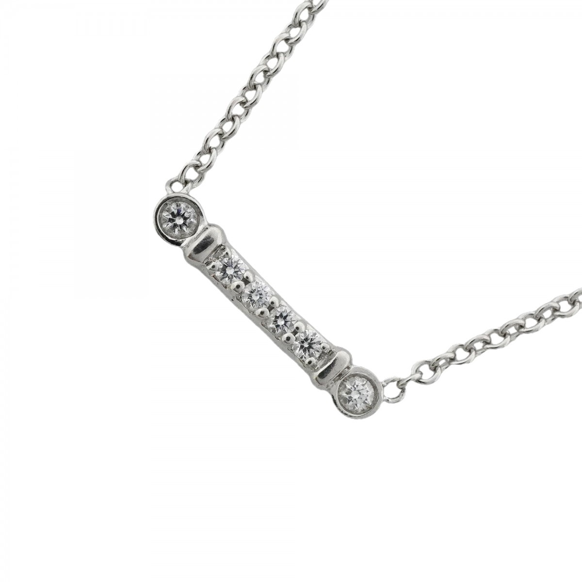 ★最終価格【6jgb0024】ティファニー ネックレス フルールドリス/ステム Pt950 プラチナ ダイヤモンド【中古】レディース