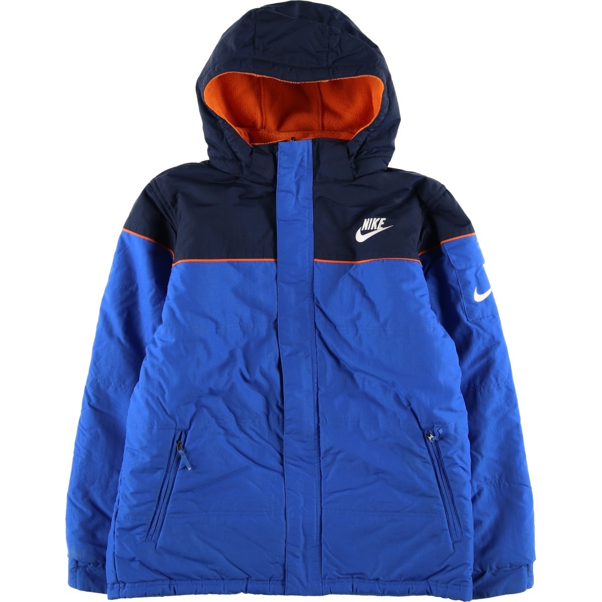 古着 00年代 ナイキ NIKE リバーシブル 切替 中綿パーカー パファージャケット レディースXL相当/eaa607908