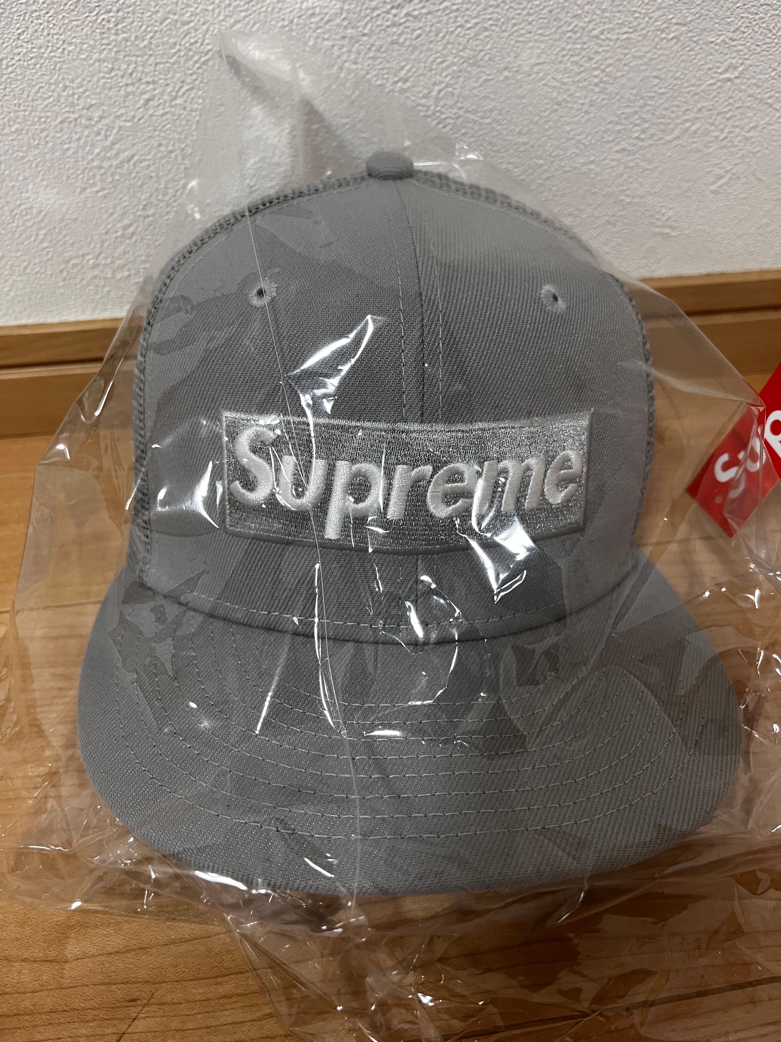 Supreme Box Logo Mesh Back New Era "Grey" (24SS)