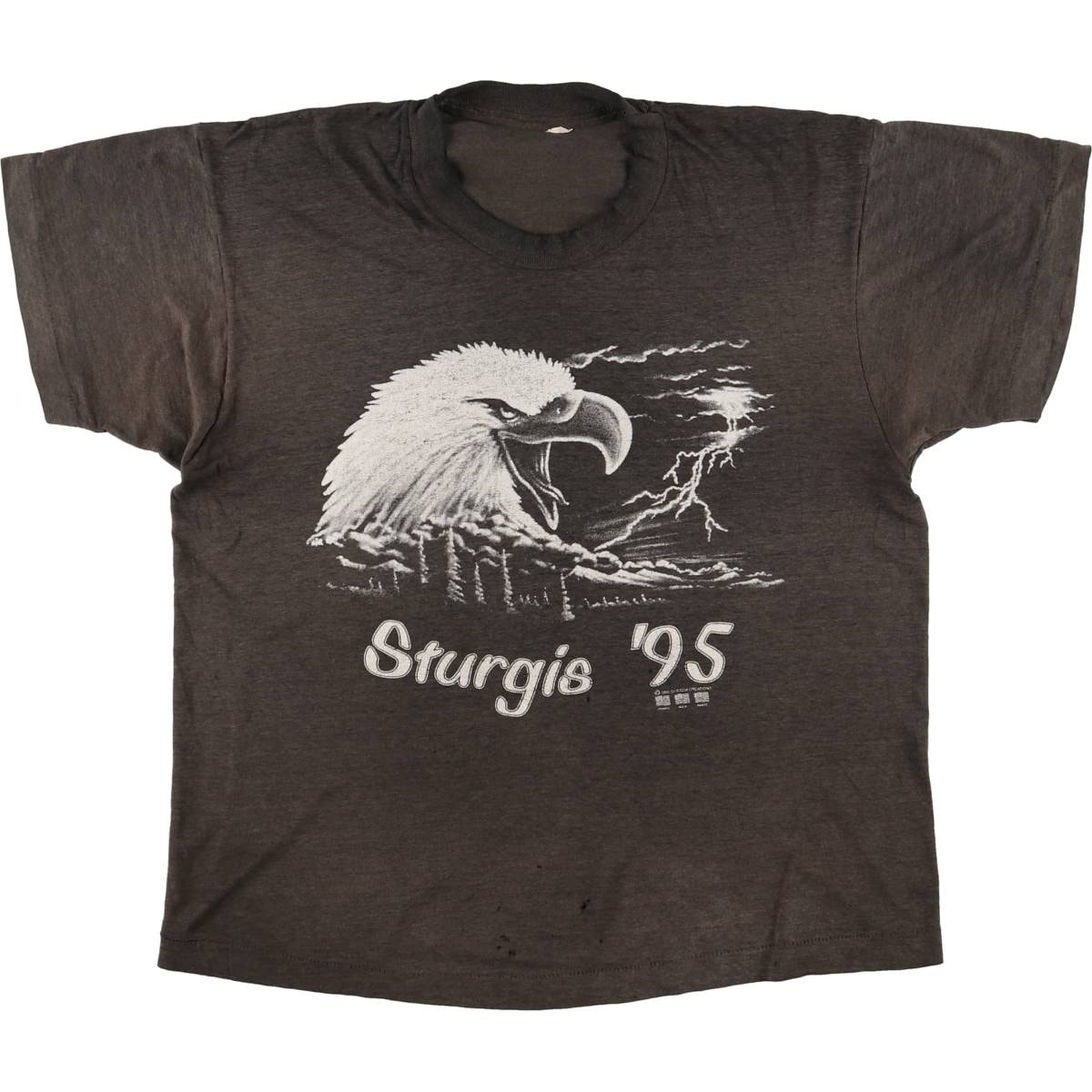古着 90年代 ヘインズ Hanes STURGIS BLACK HILLS CLASSIC 鷲柄 イーグル柄 モーターサイクル バイクTシャツ メンズXL相当/eaa580971
