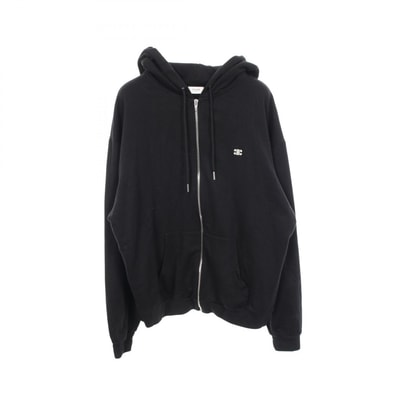 セリーヌ CELINE トリオンフ刺繍 パーカー 衣料品 トップス コットン カシミヤ メンズ ブラック系 2Y36D450I 【中古】