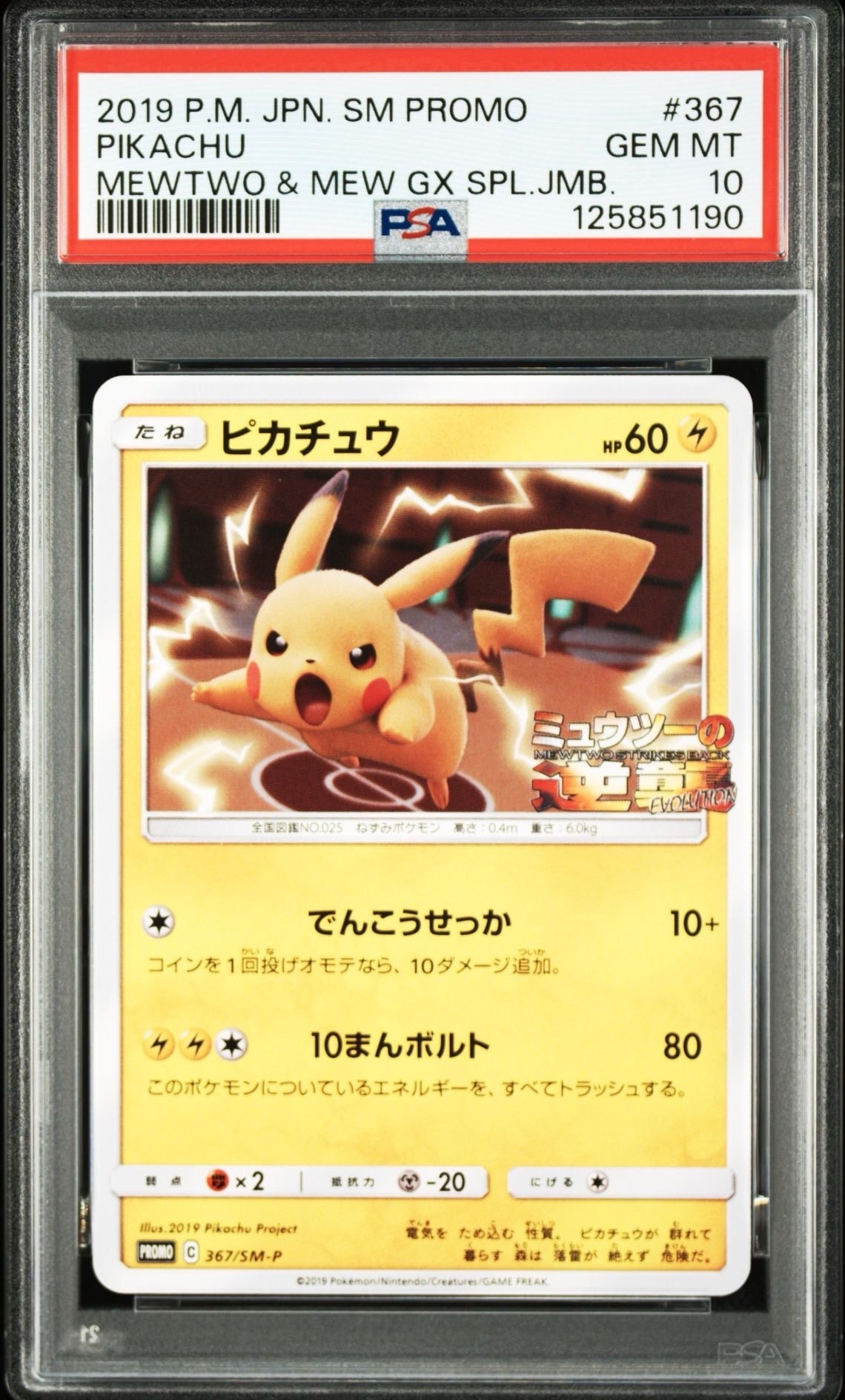 ピカチュウ P [SM-P 367](プロモーションカード「スペシャルジャンボカードパック ミュウツー&ミュウGX」)