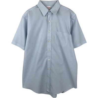 古着 ブルックスブラザーズ Brooks Brothers 346 REGULAR FIT 半袖 コットンシャツ メンズL相当/eaa665315