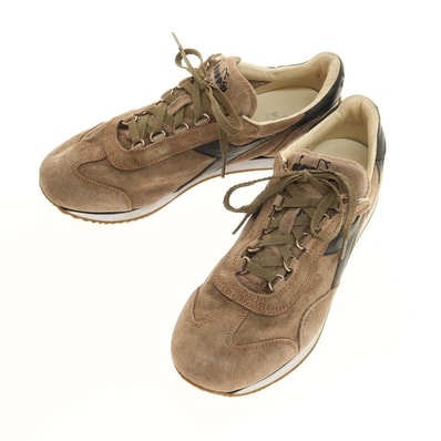 【中古】ディアドラ Diadora スエード スニーカー ブラウンxブラック【サイズ25.5】【メンズ】