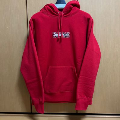 Supreme Bandana Box Logo Hooded Sweatshirt "Red"