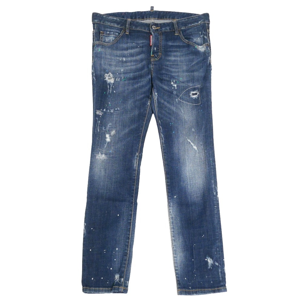 DSQUARED2 ディースクエアード COOL GIRL JEAN デニムパンツ サイズ40 ダメージ加工 クラッシュデニム ストレッチ スキニー イタリア製 ブランド古着【中古】20260325/RA8504