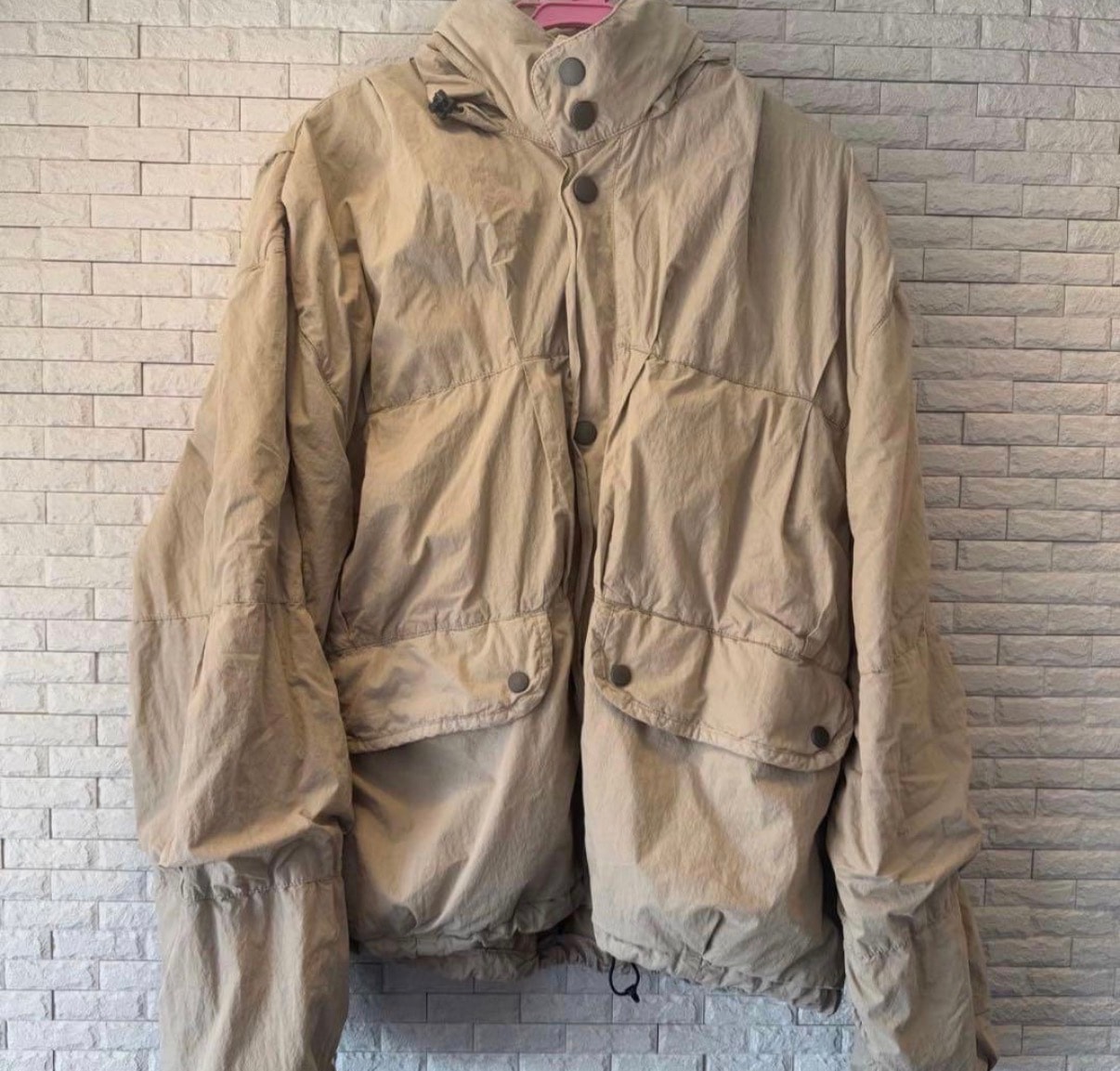 OUR LEGACY Exhale Puffa Parachute Poplin "Metallic Sand"