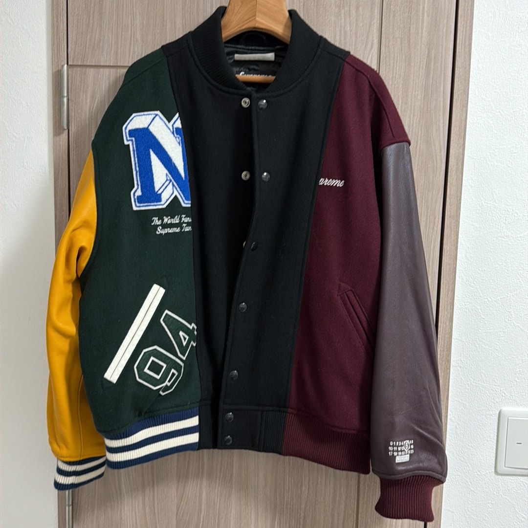 Supreme x MM6 Maison Margiela Split Varsity Jacket 