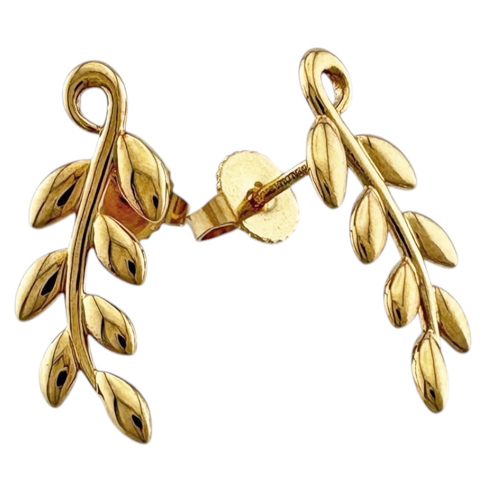 ティファニー オリーブリーフ ピアス 18金 K18イエローゴールド レディース TIFFANY&Co. 中古