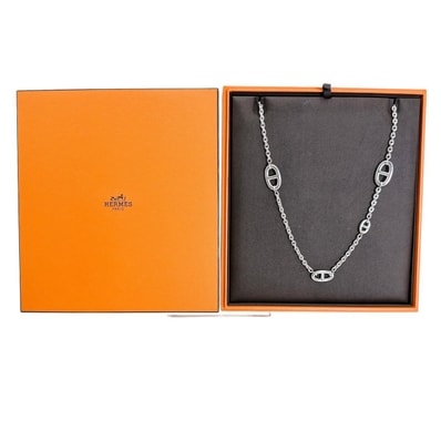 エルメス HERMES シェーヌダンクル ロングネックレス ネックレス