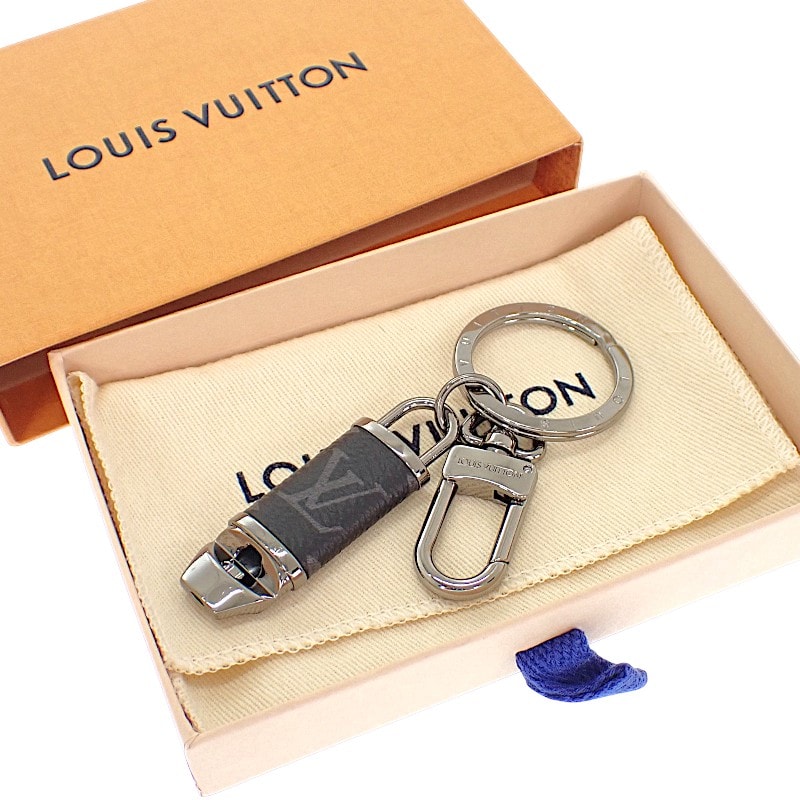 ルイヴィトン LOUIS VUITTON ポルトクレ・ホイッスル M64177 モノグラム キーホルダー メタル ブラック モノグラム・エクリプス シルバー金具 メンズ レディース ユニセックス【中古】【ABランク】
