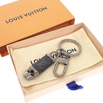 ルイヴィトン LOUIS VUITTON ポルトクレ・ホイッスル M64177 モノグラム キーホルダー メタル ブラック モノグラム・エクリプス シルバー金具 メンズ レディース ユニセックス【中古】【ABランク】