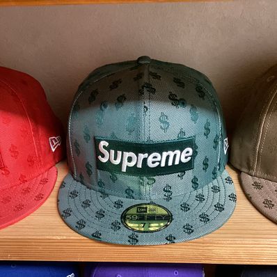 Supreme Monogram Box Logo New Era "Green"