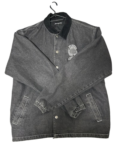 BlackEyePatch Big Business Flagships Denim Coach Jacket "Black"