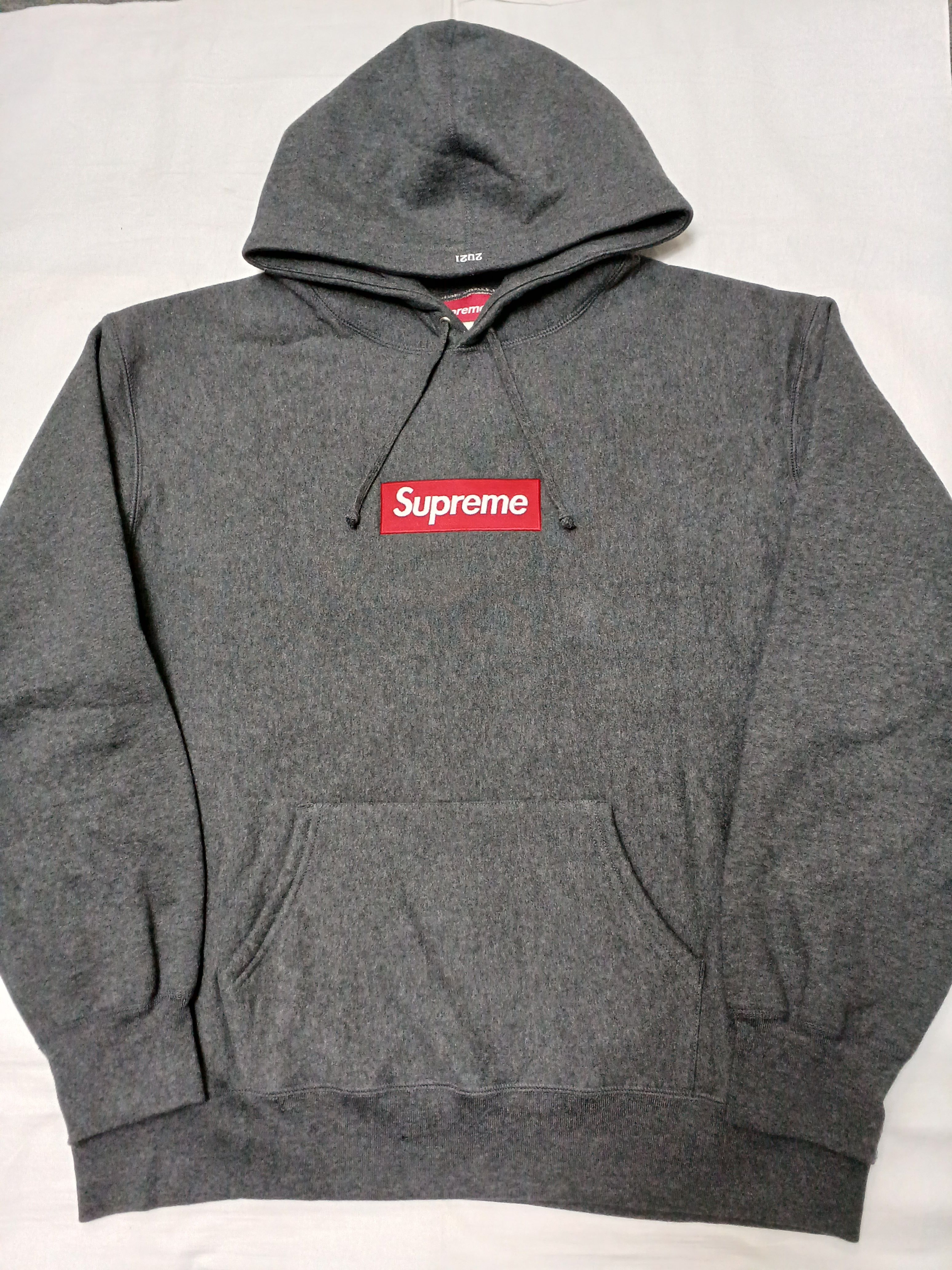 Supreme Box Logo Hooded Sweatshirt "Charcoal" (21FW)