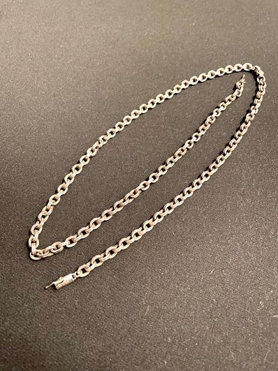 Chrome Hearts Paper Chain Necklace 60cm (24inch) "Silver"
