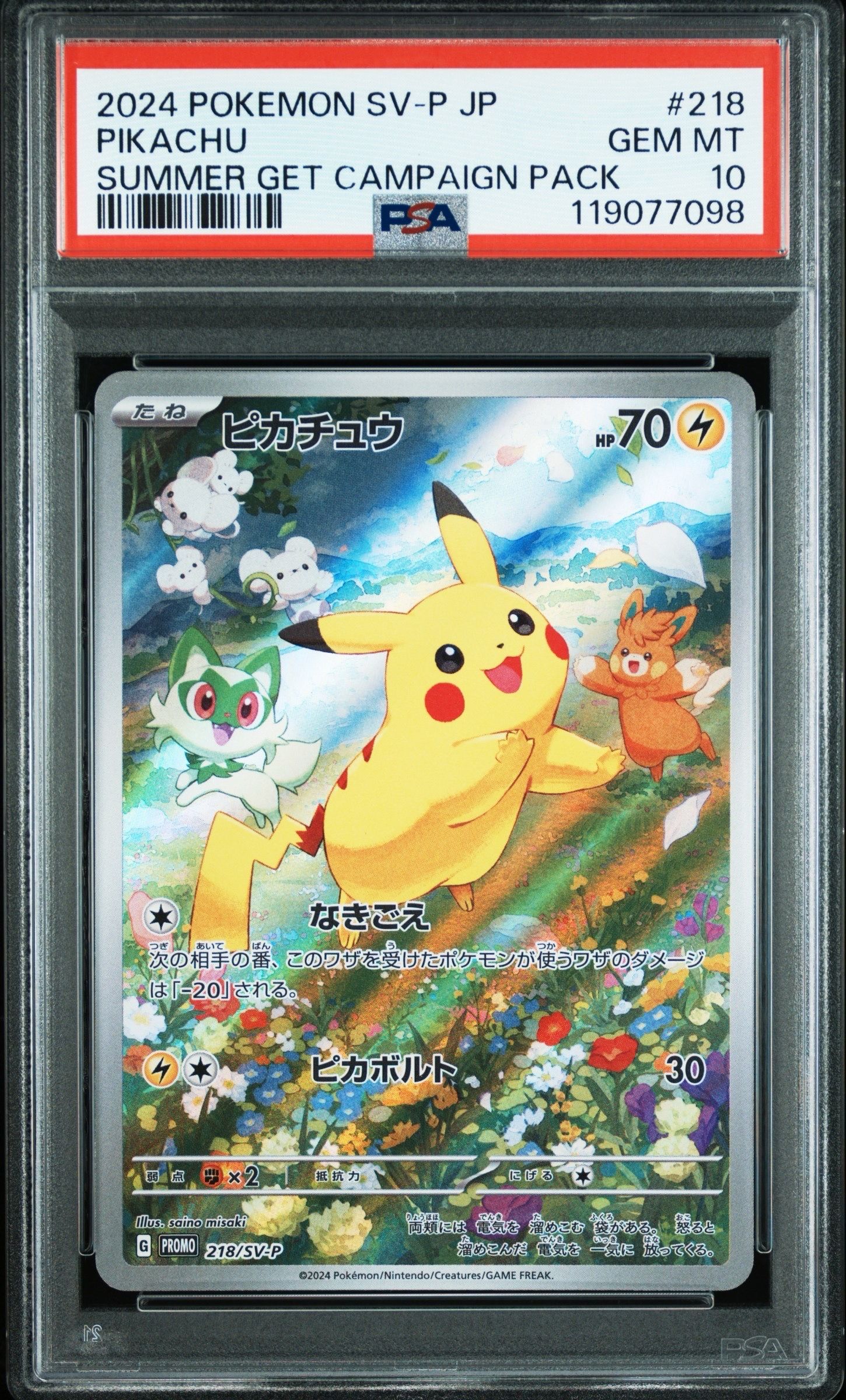 ピカチュウ P [SV-P 218](プロモカードパック「ポケカの夏がキタ!プロモカードGetキャンペーン!」)