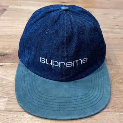 Supreme Denim Suede Compact Logo 6-Panel コンパクト スエード デニム キャップ シュプリーム