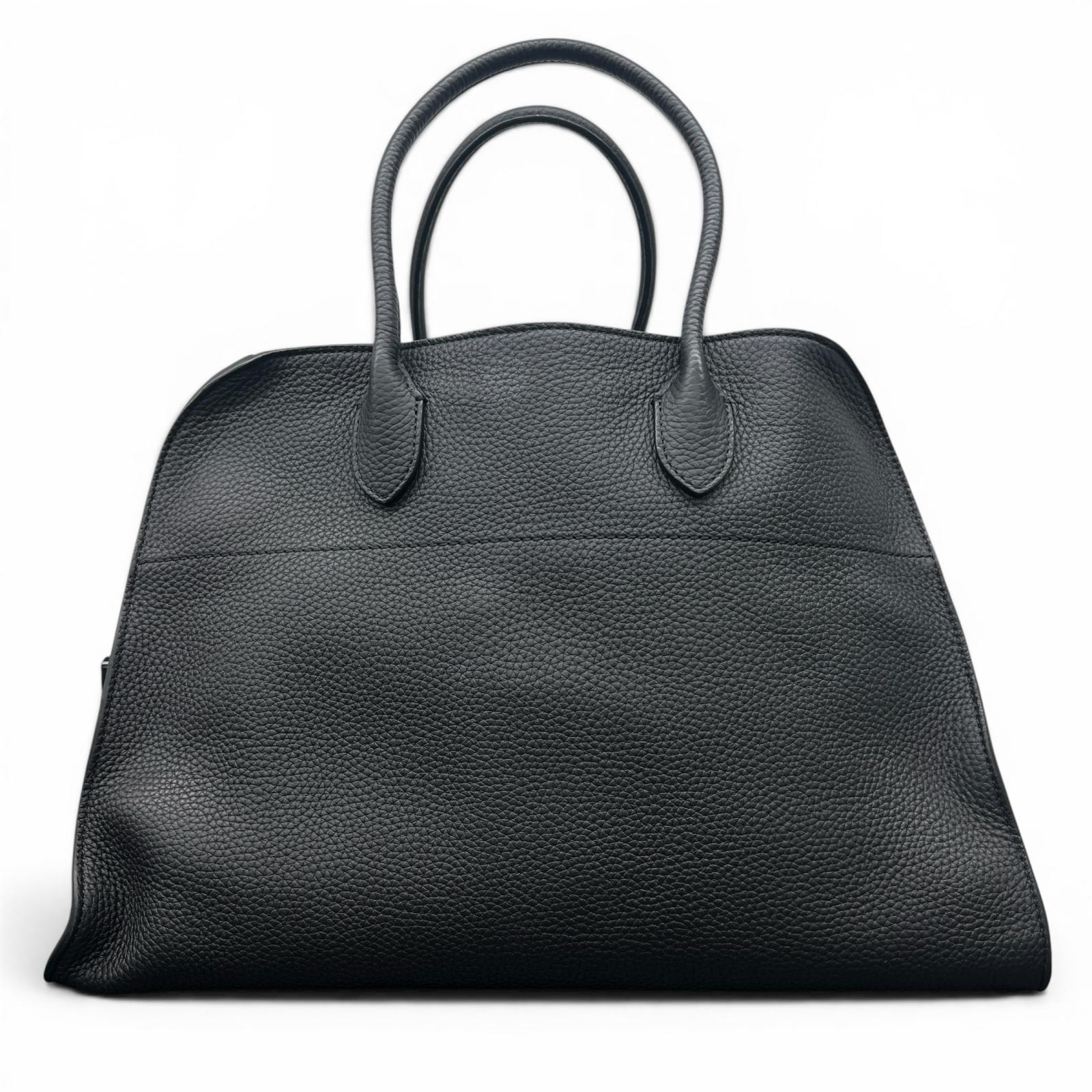 THE ROW 極美品 ザロウ Soft Margaux 15 ソフト マルゴー 15 トートバッグ レザー ブラック ハンドバッグ ショルダーバッグ レディース メンズ ユニセックス Aランク 中古 鑑定済 ザロウバッグ