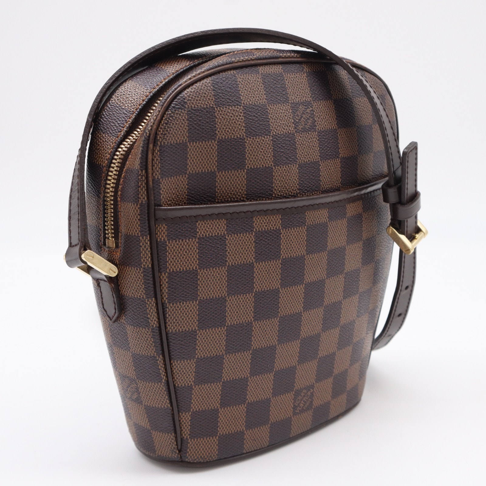 LOUIS VUITTON ルイ・ヴィトン ダミエ イパネマPM N51294 ショルダーバッグ ブラウン ベージュ コーティングキャンバス レザー レディース