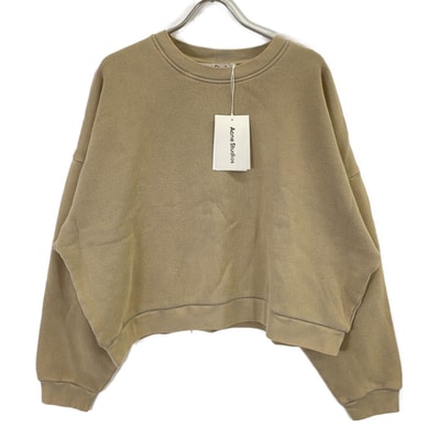 アクネ ストゥディオズ 25AW SWEA000017 ガーメントダイ ラバーロゴフリーススウェットシャツ XS