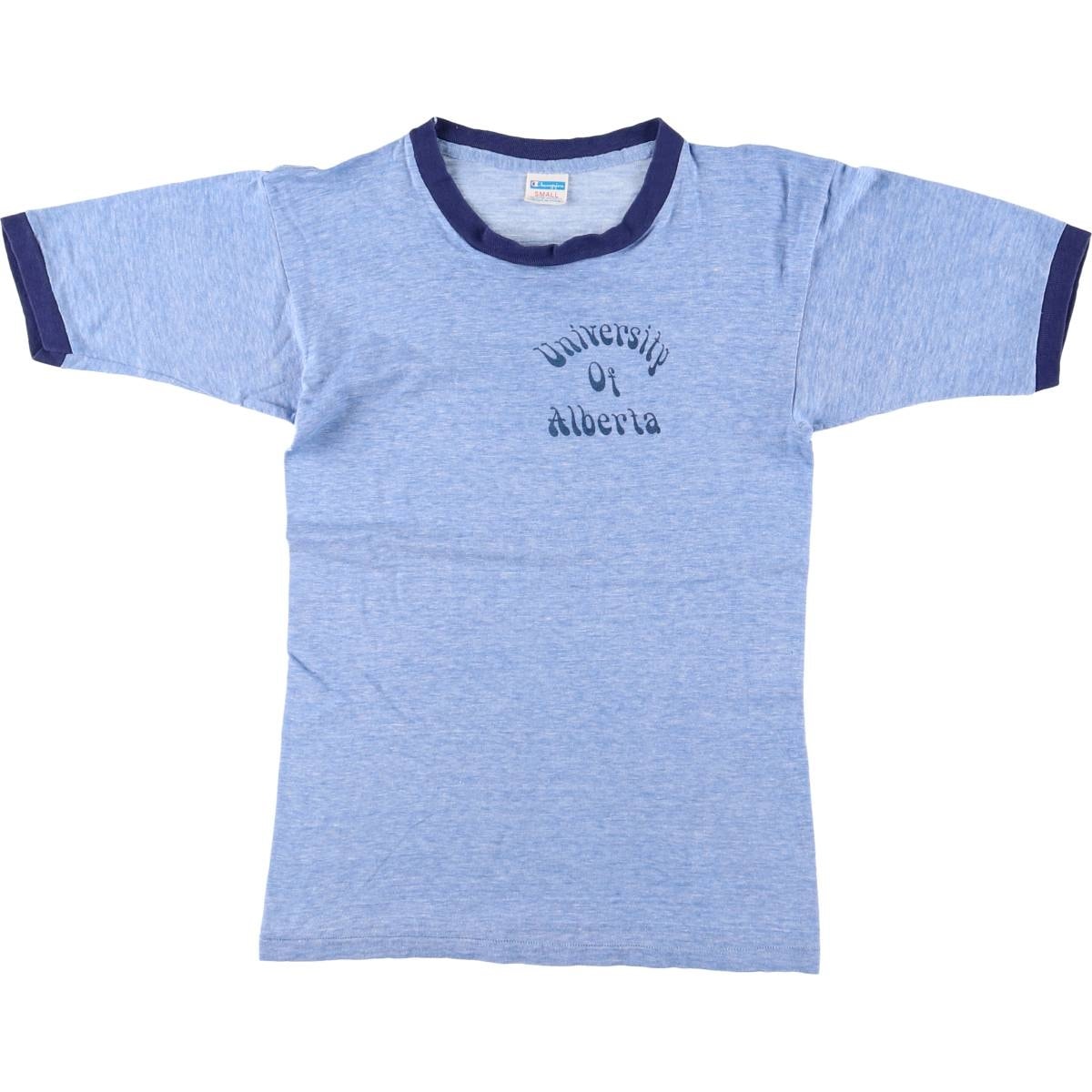 古着 70年代 チャンピオン Champion バータグ カレッジ リンガーTシャツ USA製 レディースS相当 ヴィンテージ/eaa566195