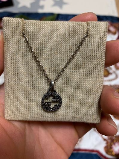 GUCCI Interlocking G Pendant Necklace