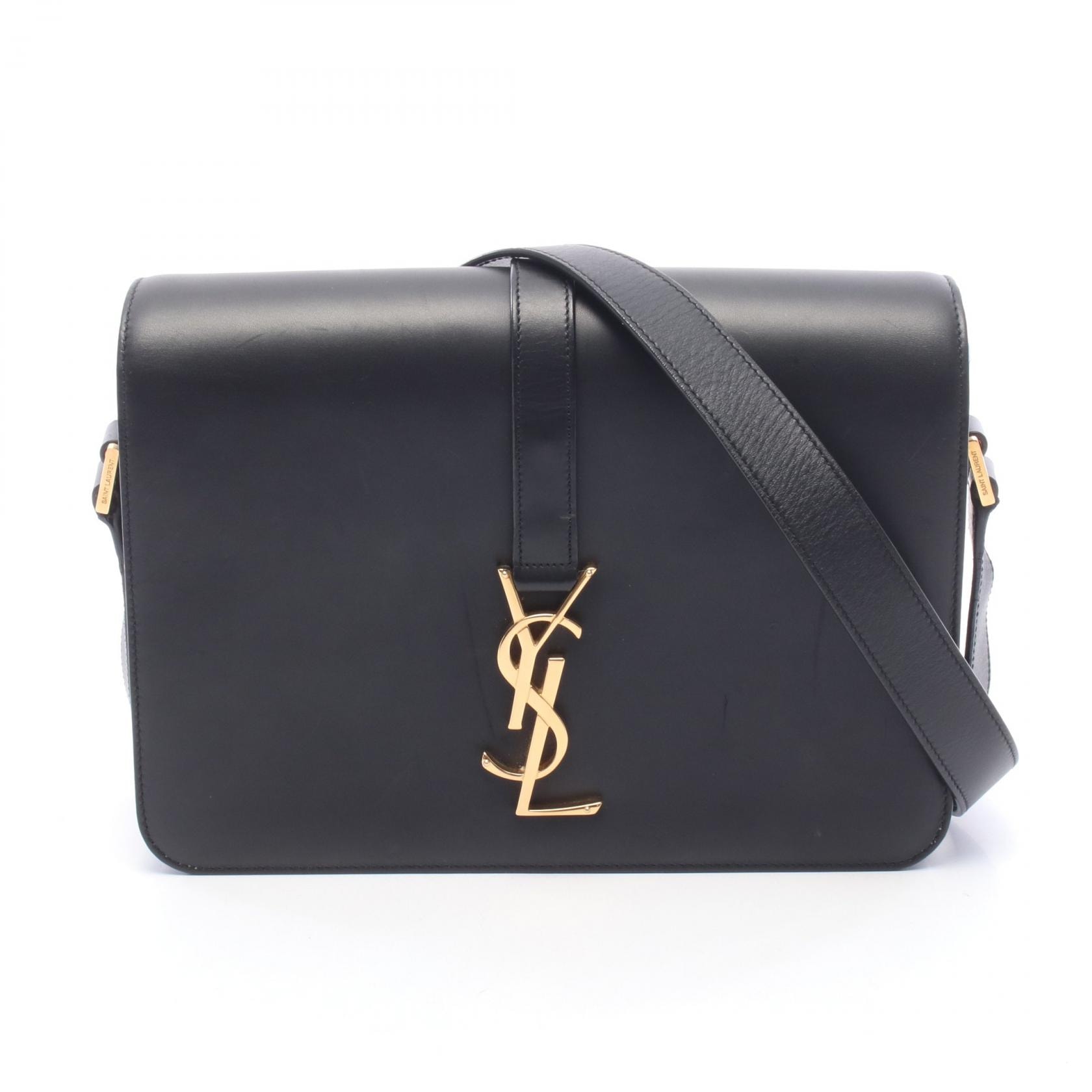 サンローランパリ SAINT LAURENT PARIS ユニベルシテ ショルダーバッグ バッグ レザー レディース ブラック系 357403 【中古】