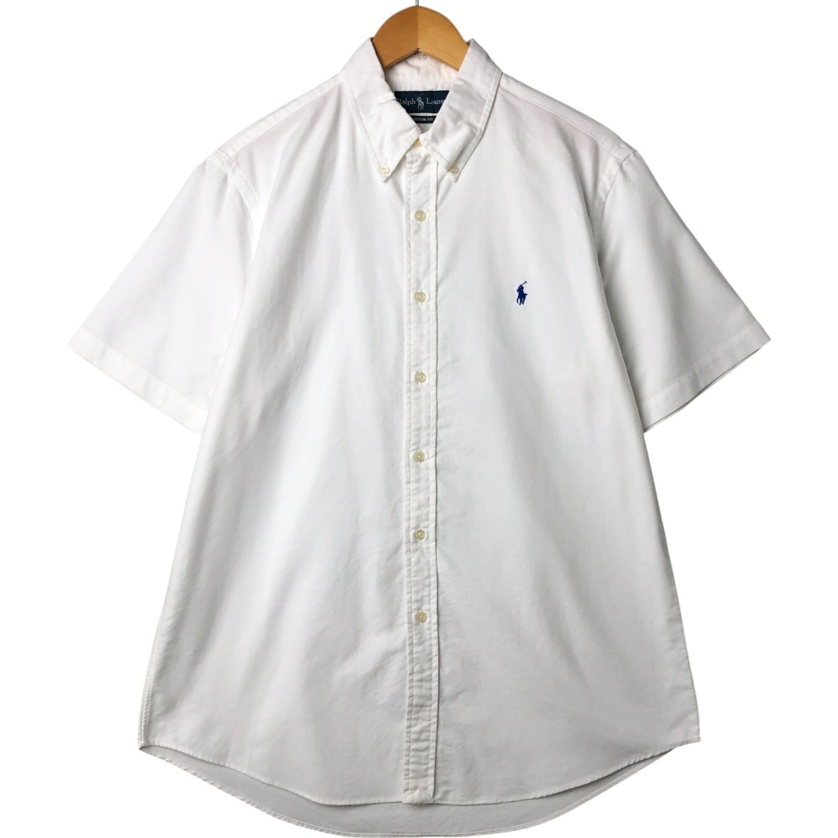 古着 ラルフローレン Ralph Lauren CUSTOM FIT 半袖 ボタンダウンシャツ メンズL相当/eaa562978