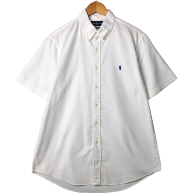 古着 ラルフローレン Ralph Lauren CUSTOM FIT 半袖 ボタンダウンシャツ メンズL相当/eaa562978