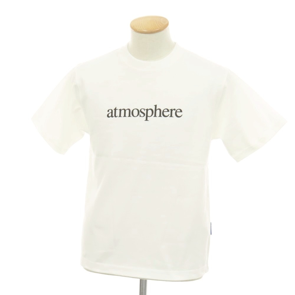 【中古】アトモス atmos コットン シリコンプリント クルーネック 半袖Tシャツ ホワイト【サイズS】【メンズ】