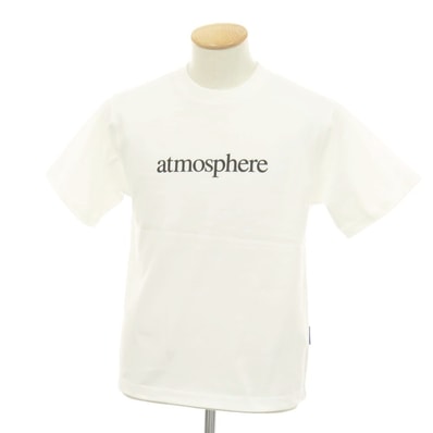 【中古】アトモス atmos コットン シリコンプリント クルーネック 半袖Tシャツ ホワイト【サイズS】【メンズ】