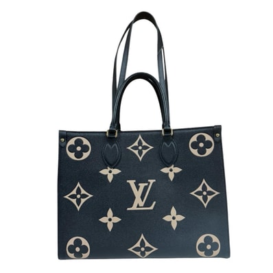 ルイヴィトン オンザゴーMM バイカラーモノグラムアンプラント ショルダーバッグ M45495 ブラック レディース LOUIS VUITTON 中古