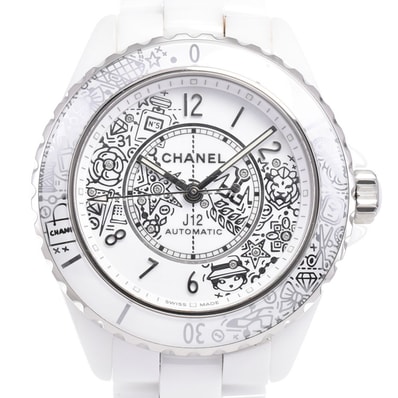 シャネル CHANEL H6476 J12 .20 世界限定2020本 12P ダイヤモンド ホワイト 自動巻き ユニセックス 美品 腕時計 E#147657