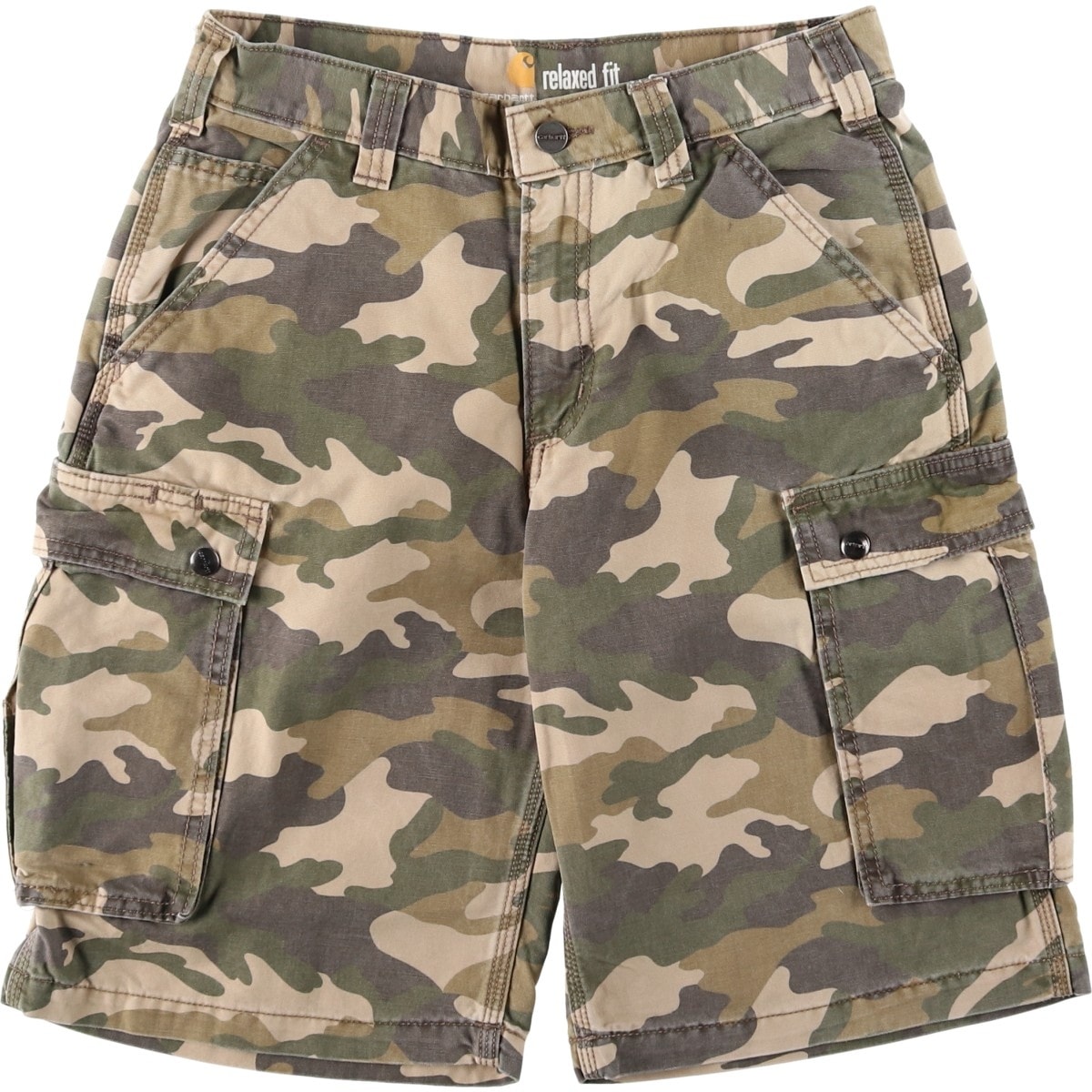 古着 カーハート Carhartt RELAXED FIT 迷彩柄 ダック カーゴショーツ ハーフパンツ メンズw30相当/eaa620671