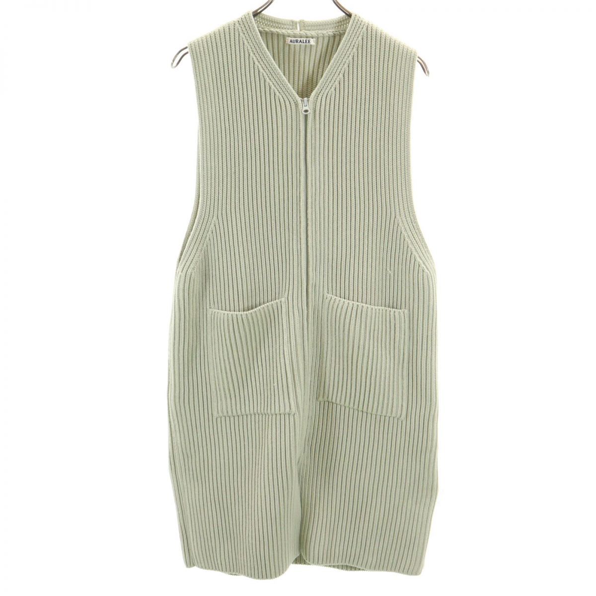 AURALEE 19AW ロング ジップ ウール ニットベスト