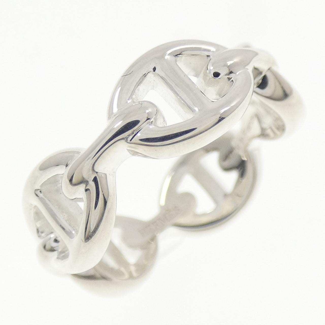 Hermes Chaine D'ancre Enchainee Ring PM "Silver"
