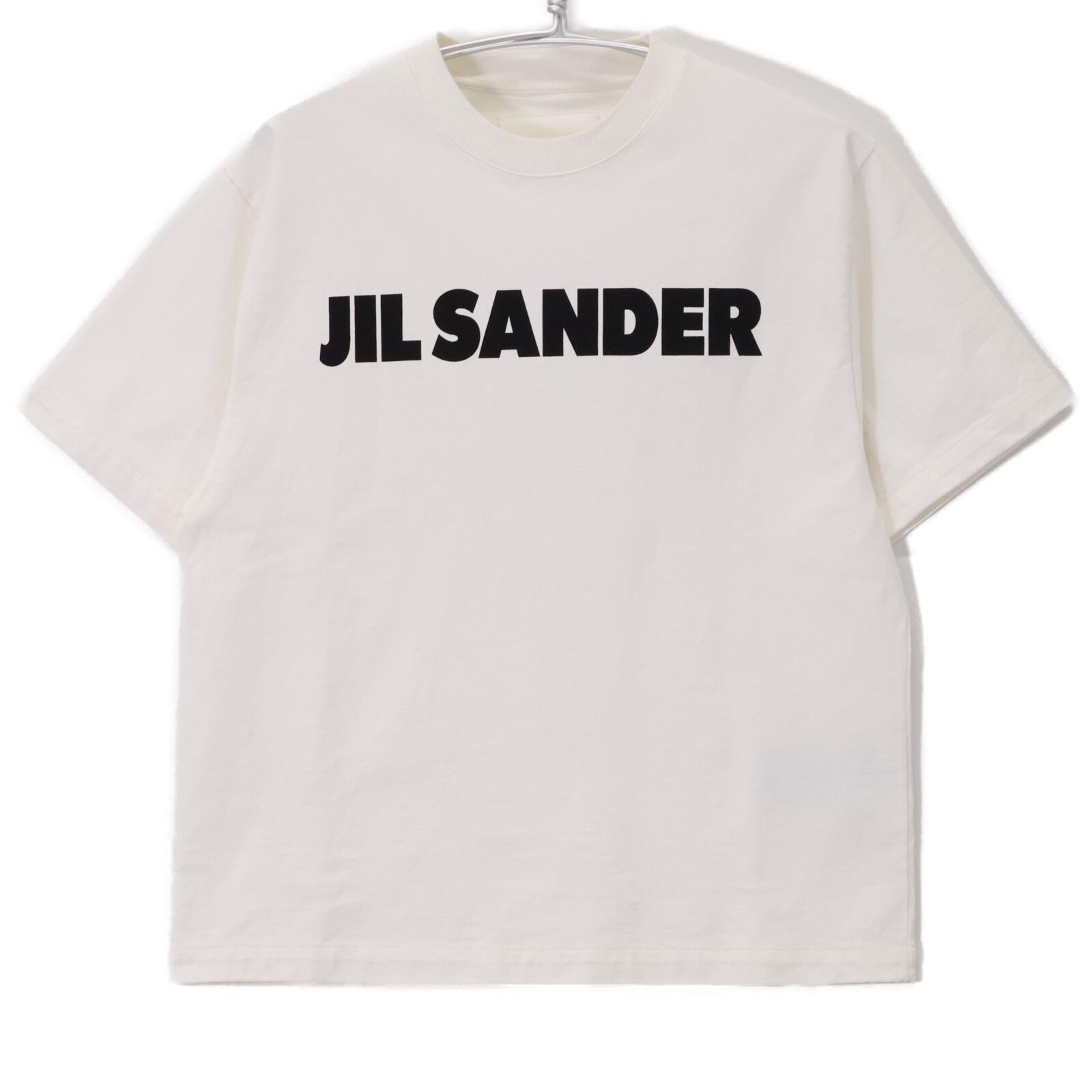 ジルサンダー J02GC0001 ホワイト コットン ロゴショートスリーブTシャツ S