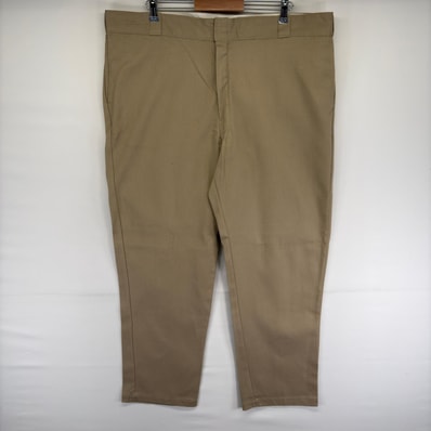 古着 ディッキーズ Dickies パンツ 874 ストレート ワークパンツ ジッパーフライ センタープレス チノパン w44 L32 ベージュ系 メンズ