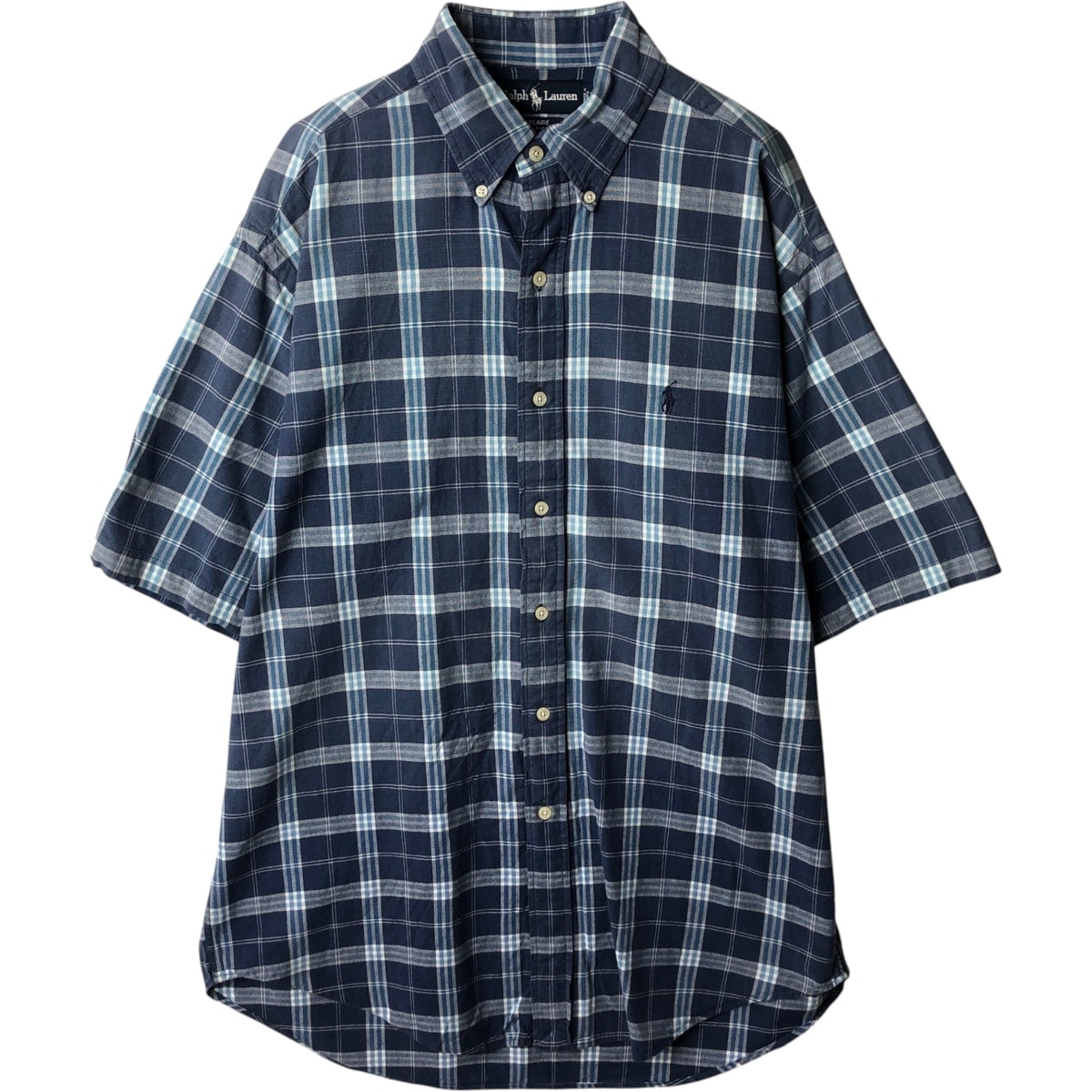 古着 ラルフローレン Ralph Lauren BLAIRE 半袖 ボタンダウン チェックシャツ メンズM相当/eaa637732