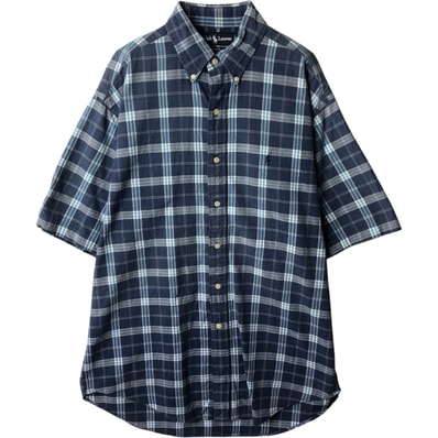 古着 ラルフローレン Ralph Lauren BLAIRE 半袖 ボタンダウン チェックシャツ メンズM相当/eaa637732
