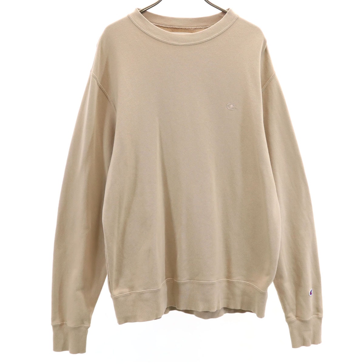 Champion チャンピオン 長袖 スウェット トレーナー XL ベージュ