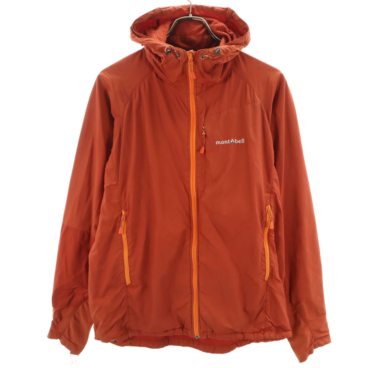 mont-bell モンベル 長袖 ウインドブレーカー M オレンジ系 アウトドア