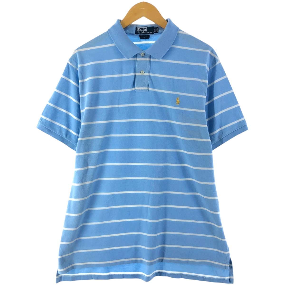 古着 ラルフローレン Ralph Lauren POLO by Ralph Lauren CUSTOM FIT 半袖 ボーダー ポロシャツ メンズXXL相当/eaa537172
