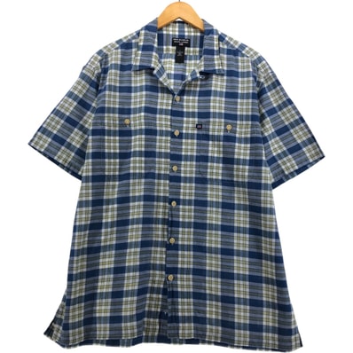 古着 ラルフローレン Ralph Lauren POLO JEANS COMPANY チェック柄 半袖 オープンカラー コットンシャツ ボックスシャツ メンズL相当/eaa574007 【中古】 【250802】/eaa574007