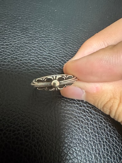 Chrome Hearts Baby Classic Ring W / Floral Cross "Silver"