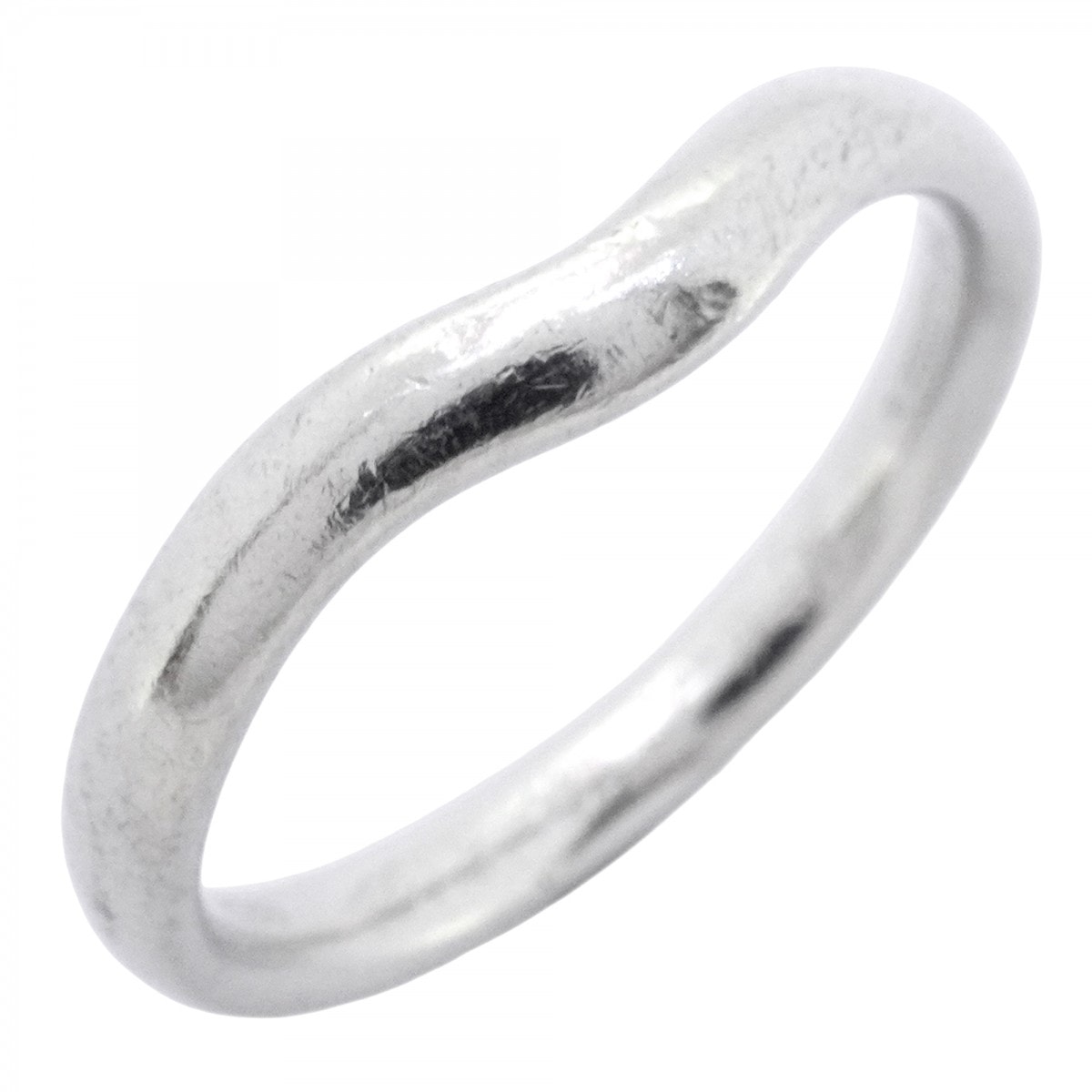 【6jcb0711】ティファニー リング カーブドバンド Pt950 プラチナ 16号【中古】メンズ