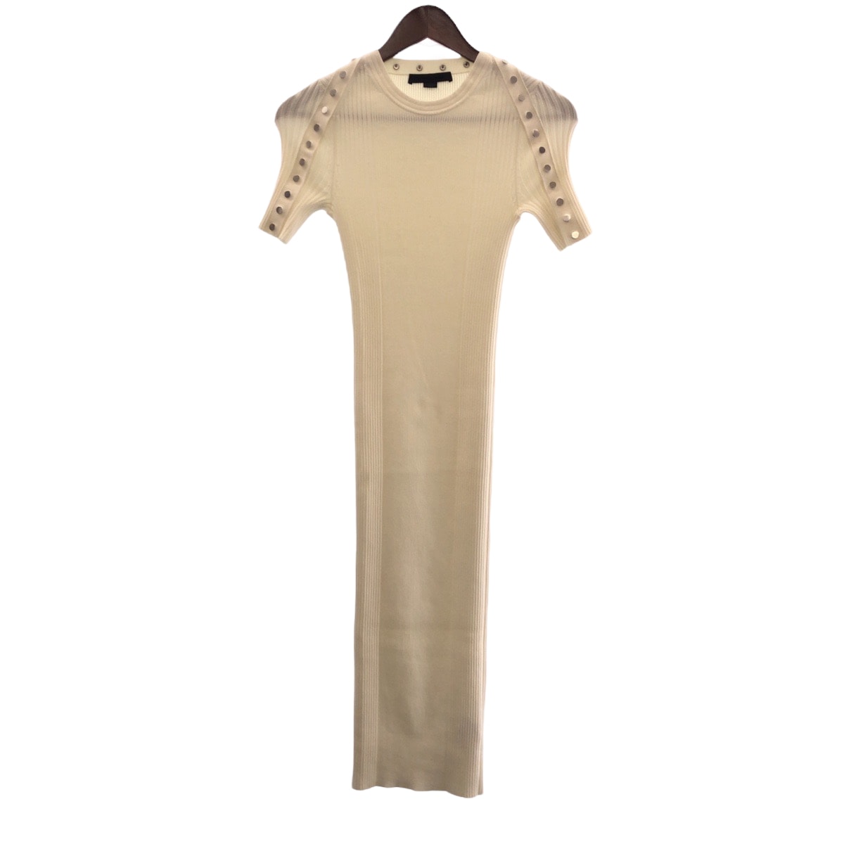 美品 Alexander Wang アレキサンダーワン サイズXS ホワイト シルバー金具 コットン ワンピース ロングワンピース 506469 【中古】