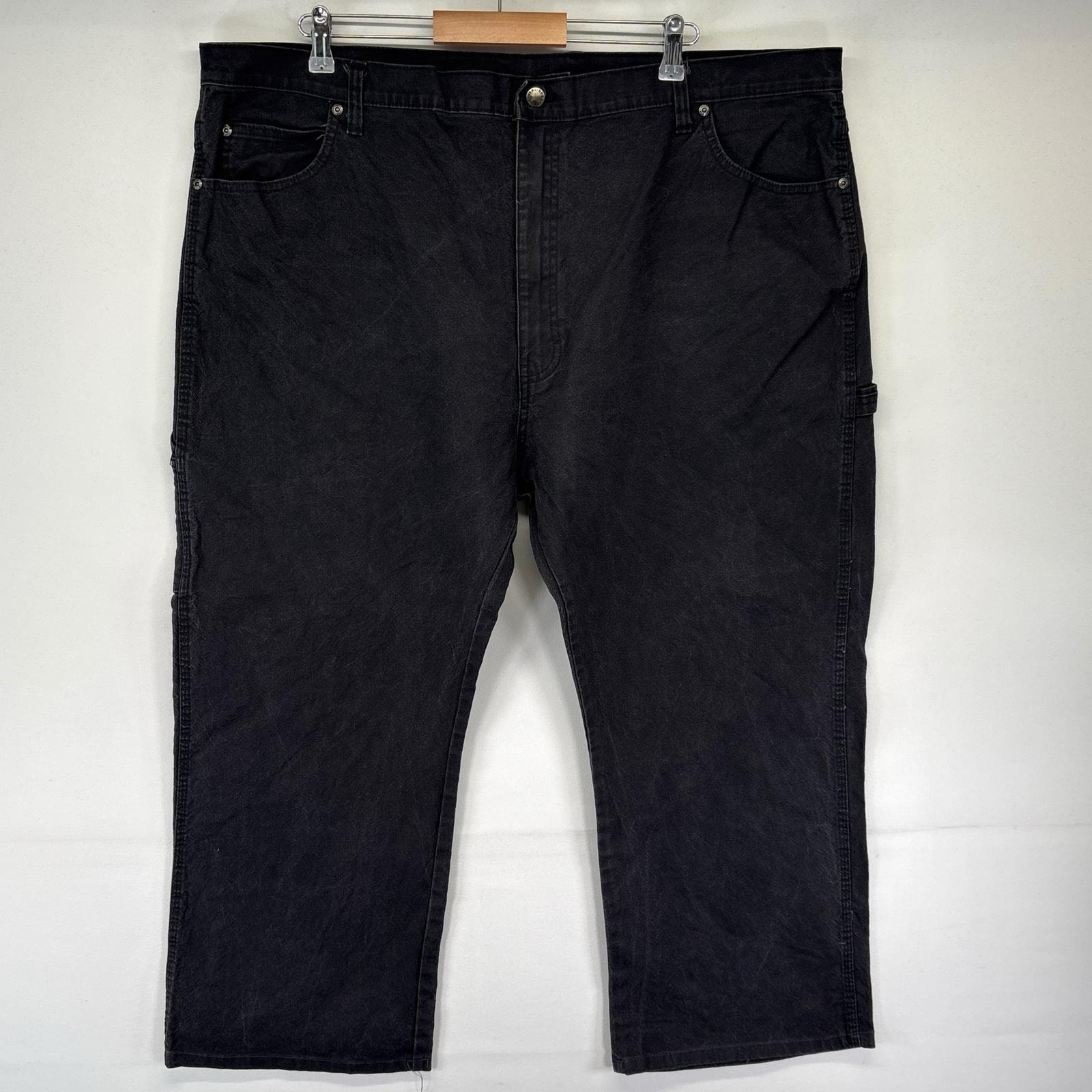 古着 ディッキーズ Dickies ダック パンツ ペインター ワーク 大きいサイズ ワンポイントロゴ W44L36  ブラック系 メンズ